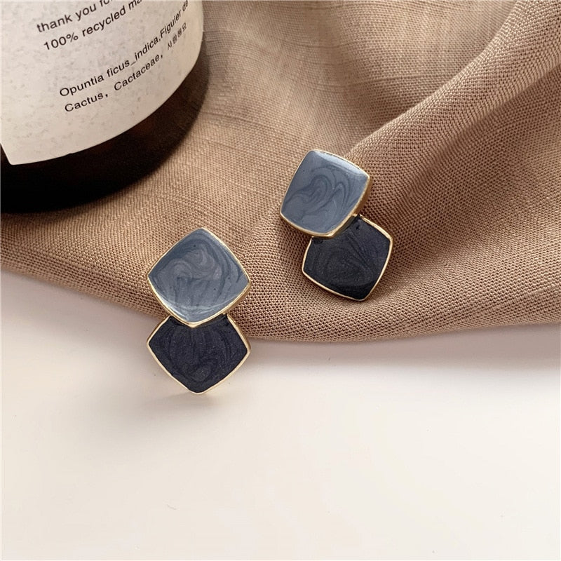 Vintage Metallic Gold Color Multiple Small Round Stud Earrings Women Korean Jewelry Fashion Wedding Party Earrings Jewelry Gifts